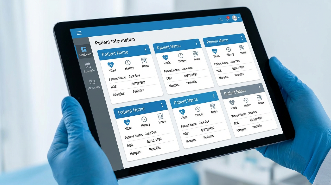 電子カルテシステム画面 - 顧客情報一元管理、施術履歴・写真記録、カルテ検索機能