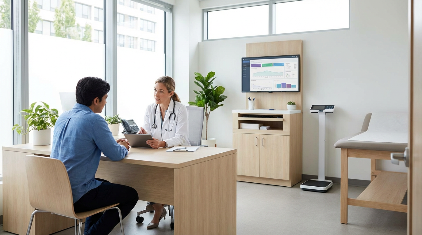 自由診療クリニック向け予約管理システム画面 - 施術記録、経過写真管理、カウンセリング履歴